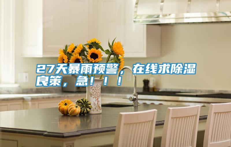 27天暴雨预警，在线求除湿良策，急！！！