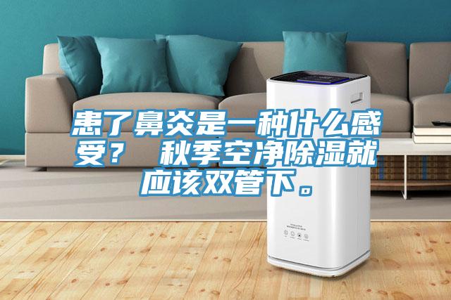 患了鼻炎是一种什么感受？ 秋季空净除湿就应该双管下。