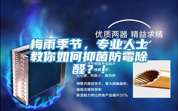 梅雨季节，专业人士教你如何抑菌防霉除醛？！