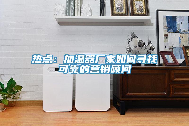 热点：加湿器厂家如何寻找可靠的营销顾问