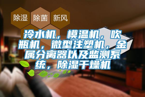 冷水机，模温机，吹瓶机，微型注塑机，金属分离器以及监测系统，除湿干燥机