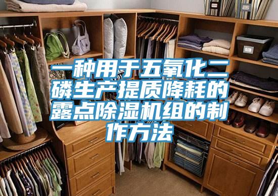 一种用于五氧化二磷生产提质降耗的露点抖音成人版下载组的制作方法