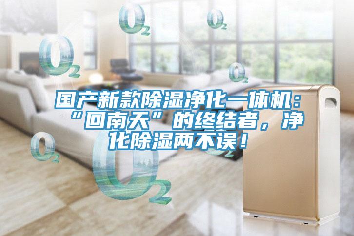 国产新款除湿净化一体机：“回南天”的终结者，净化除湿两不误！