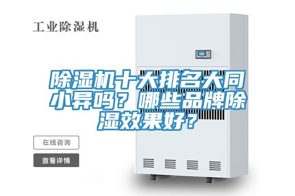 抖音成人版下载十大排名大同小异吗？哪些品牌除湿效果好？